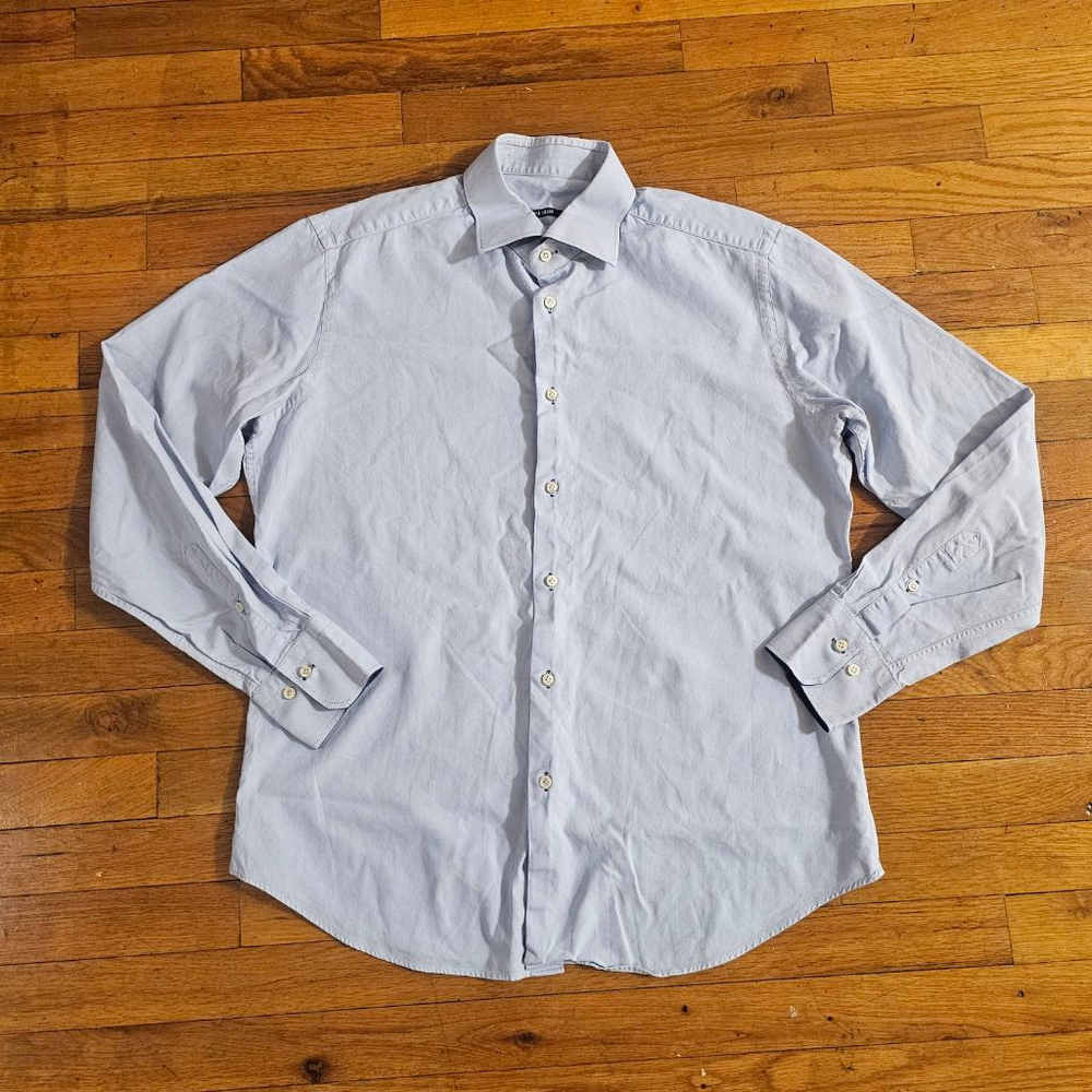 Pal Zileri Light Blue Dress Shirt Size 16.5 Cotton